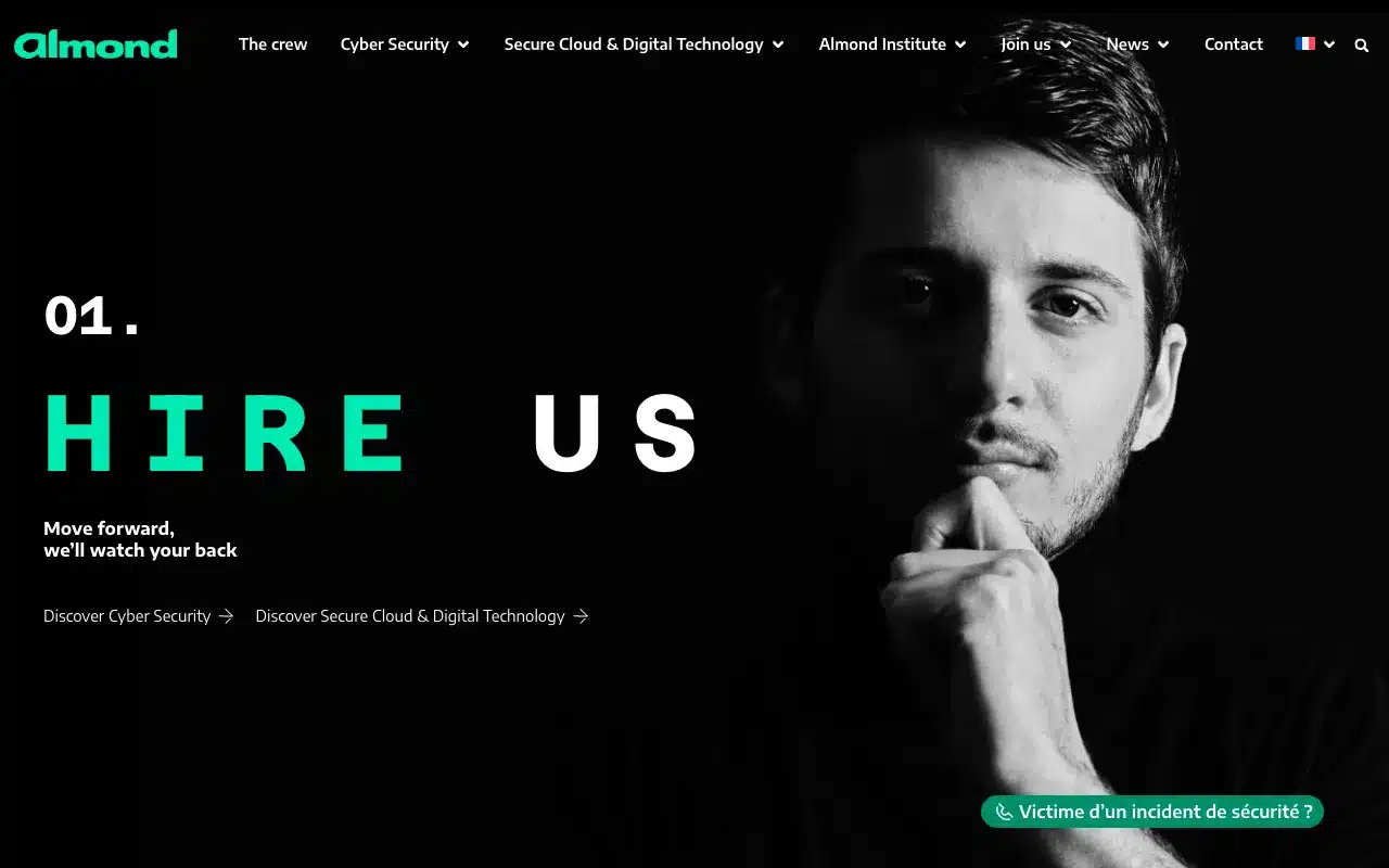 Page d’accueil du site d’Almond