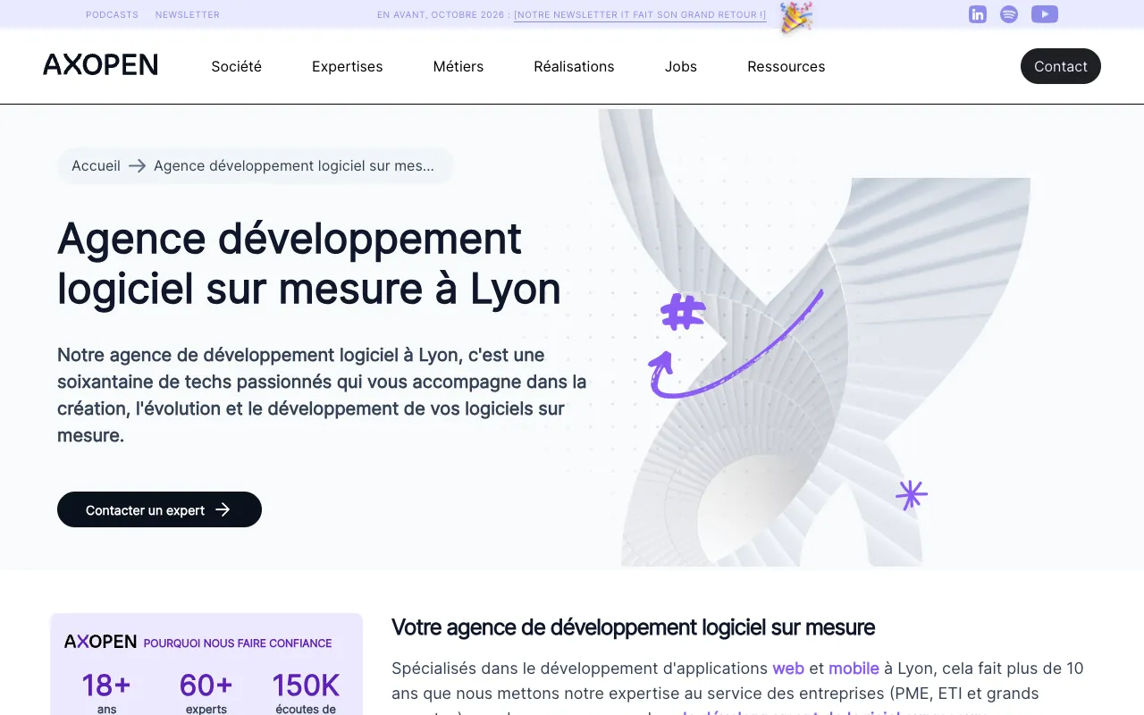 Page de l’offre sur le site d’Axopen