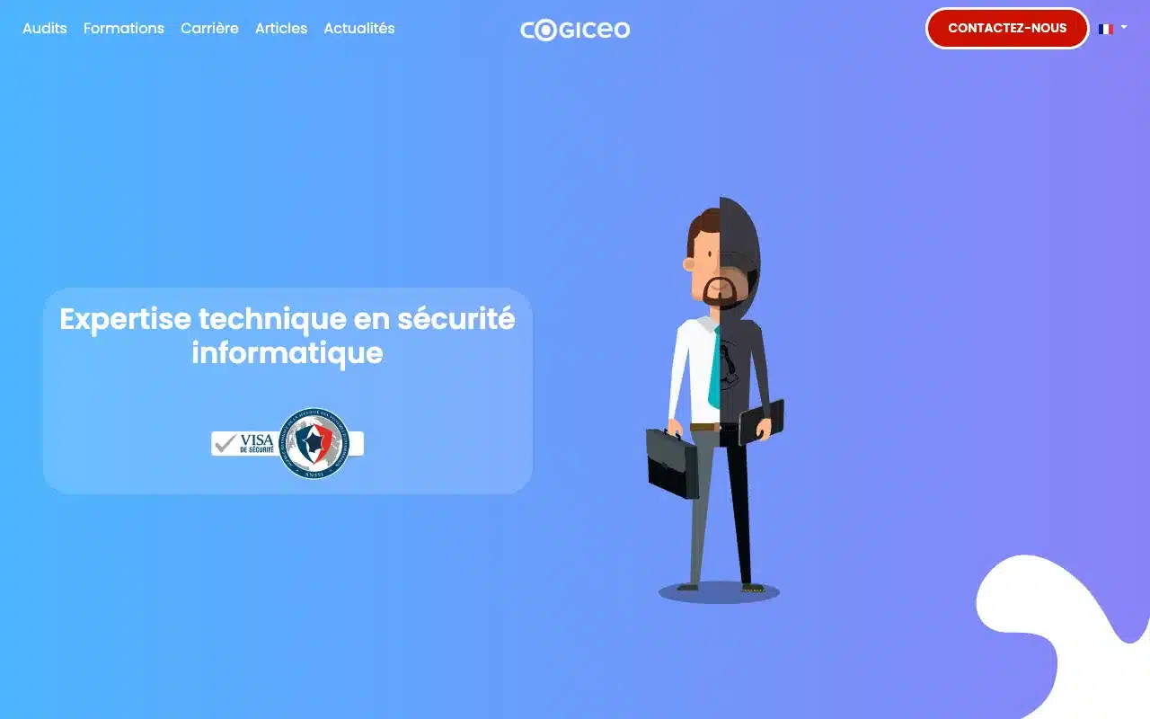 Page d’accueil du site de Cogiceo