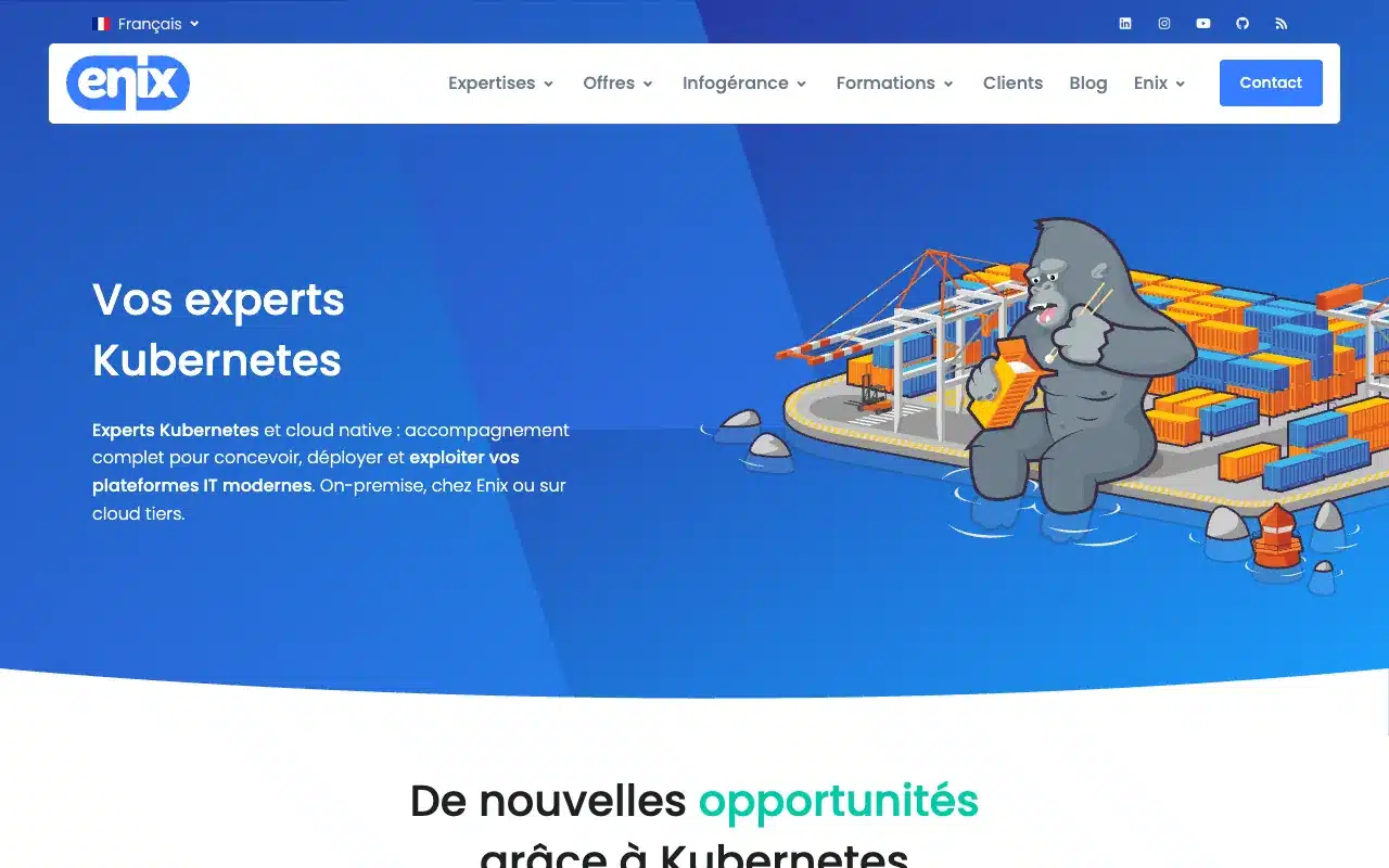 Page de l’offre sur le site d’Enix