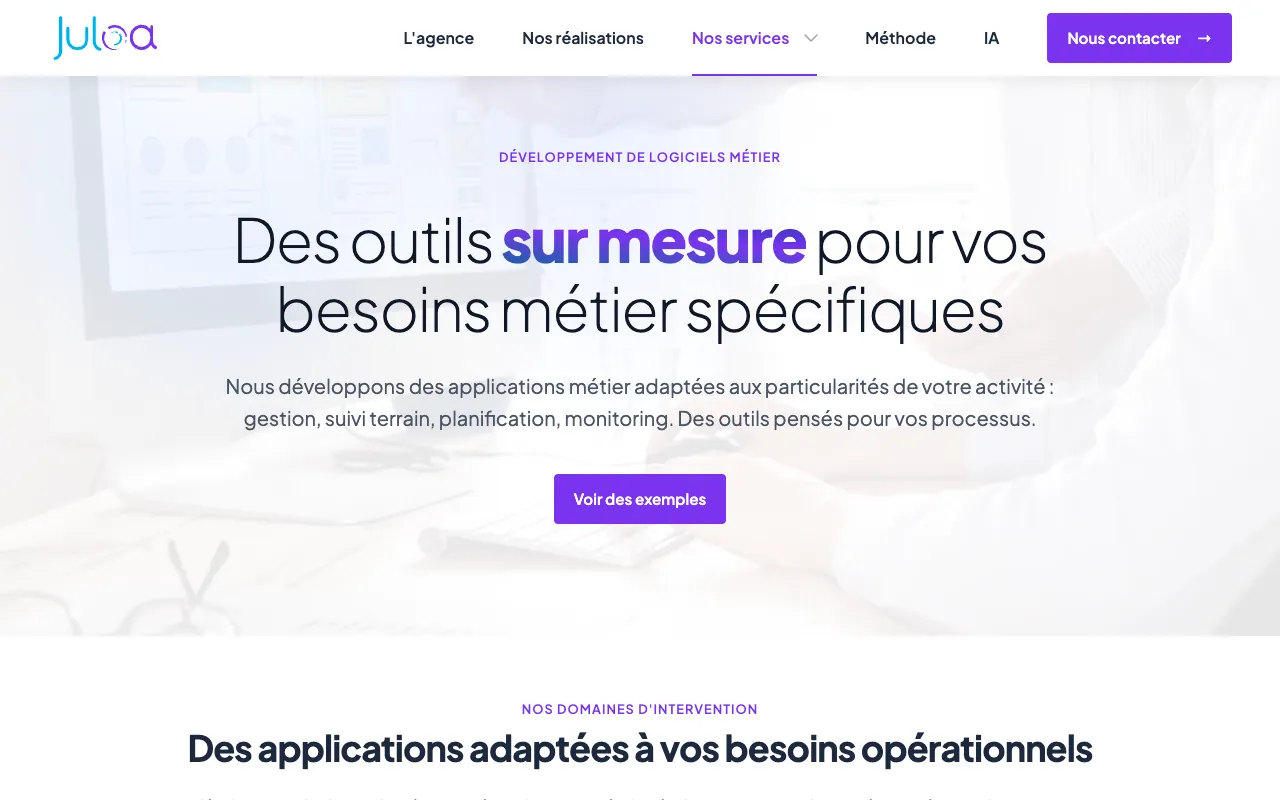 Page de l’offre sur le site de Juloa