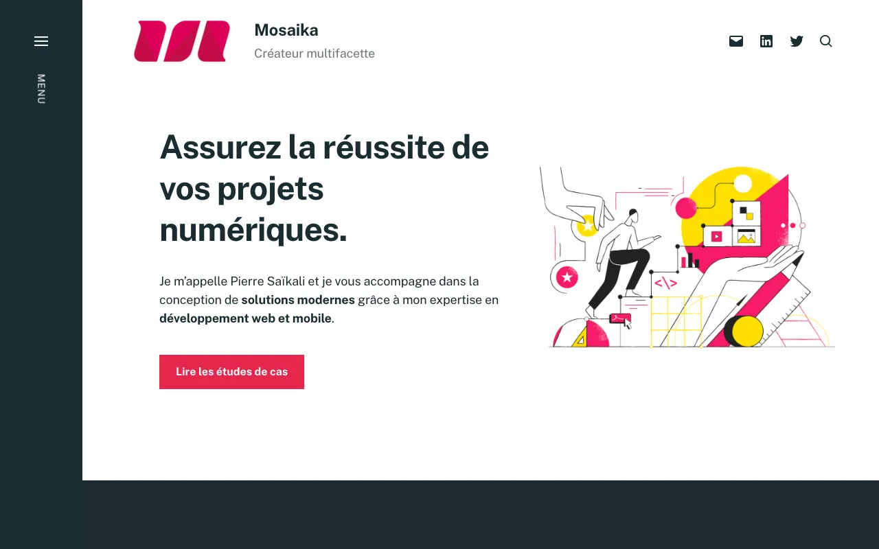 Page d’accueil du site de Mosaika