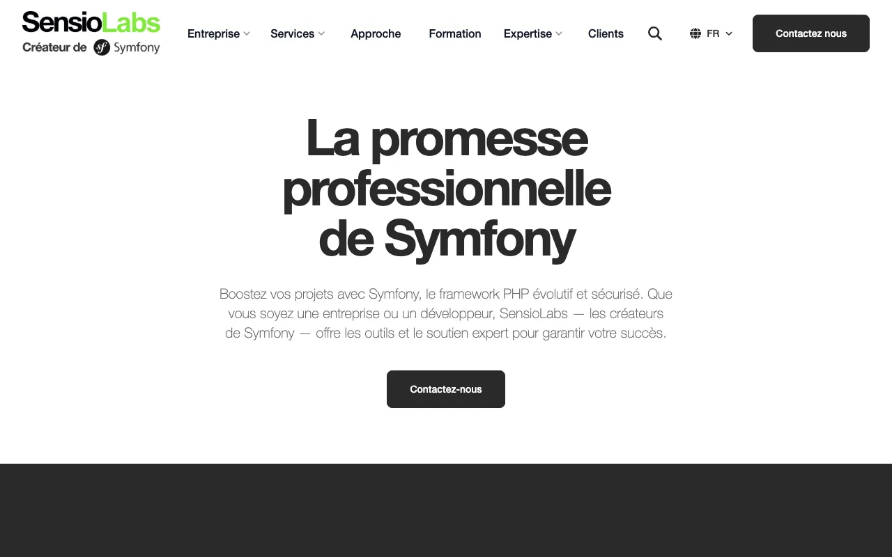 Page de l’offre sur le site de SensioLabs