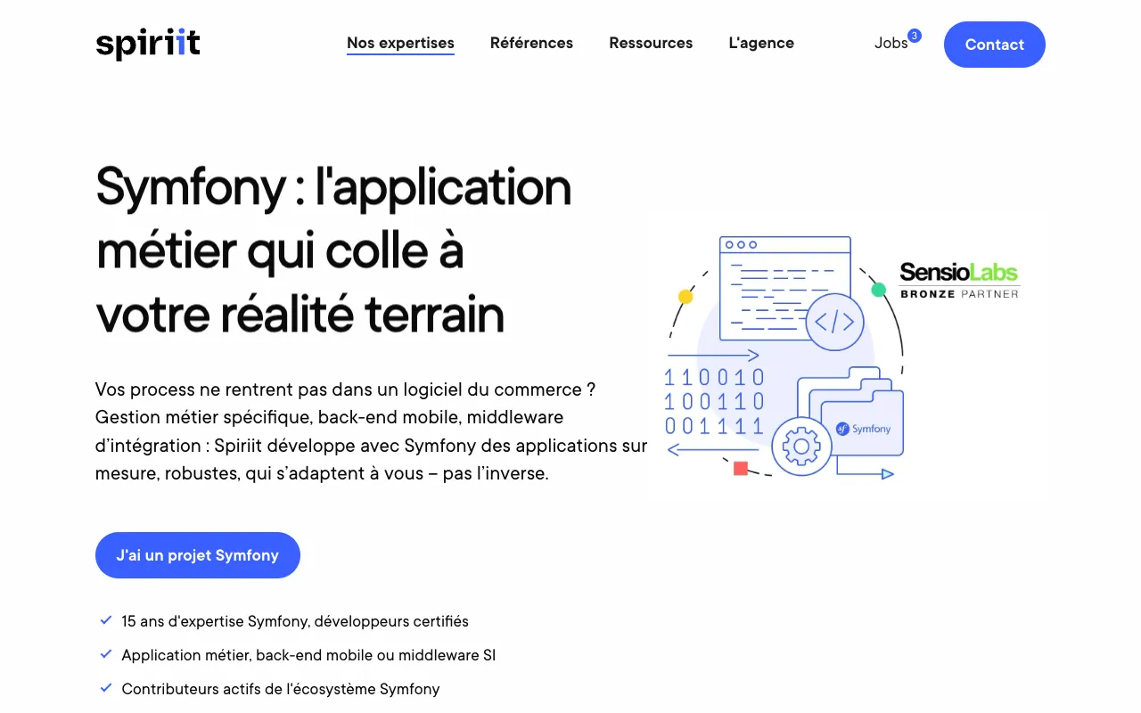 Page de l’offre sur le site de Spiriit