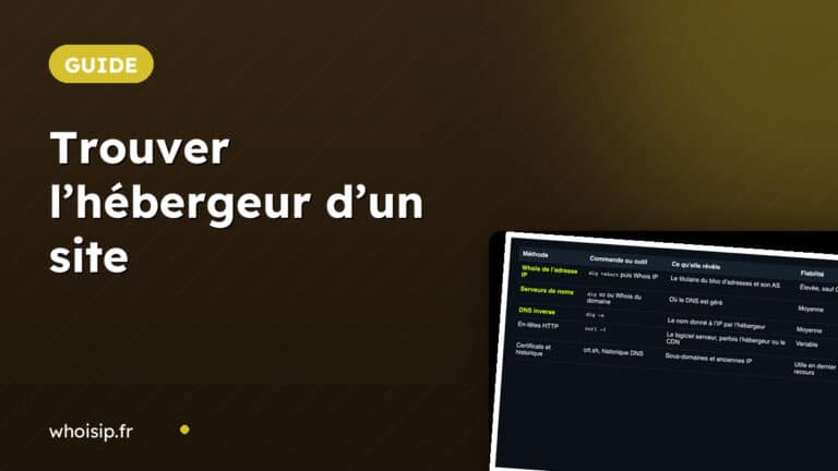 Méthodes pour trouver l’hébergeur d’un site web